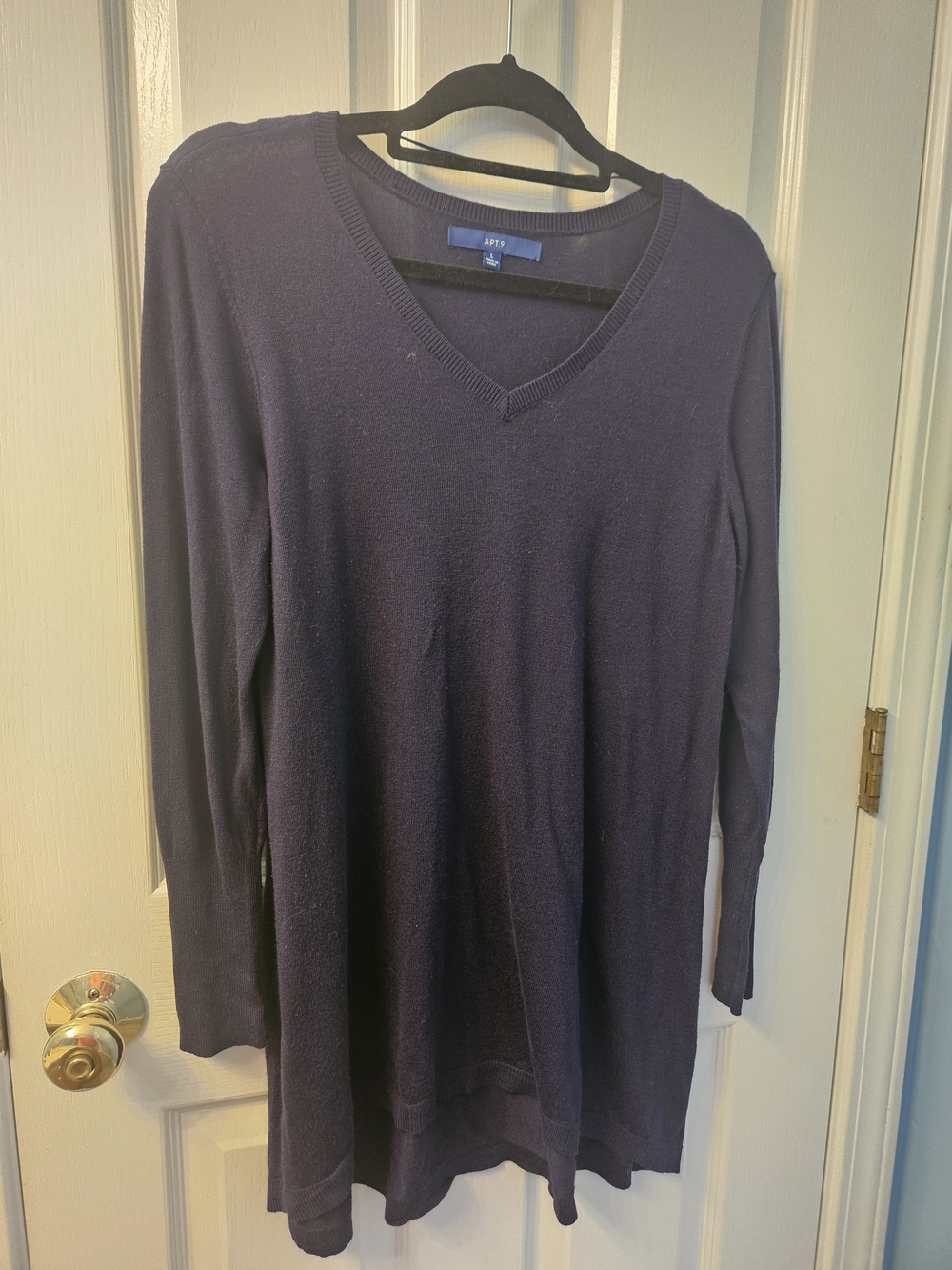 Apt. 9 Women's Navy V-Neck Sweater Dress
